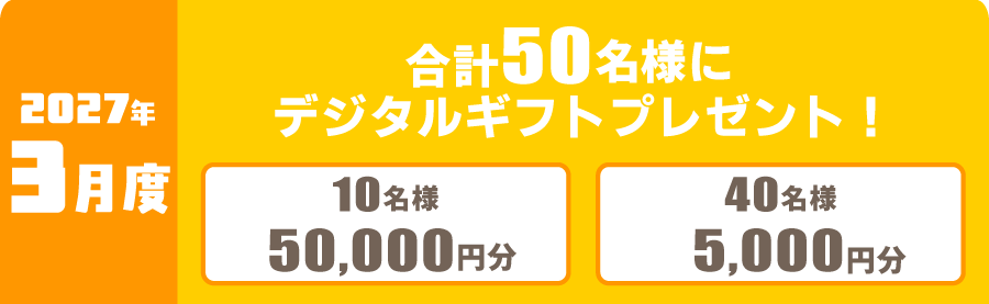 2027年3月度 対象レース