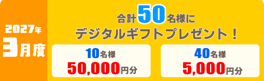2027年3月度 対象レース
